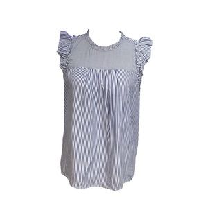 Loft Sleeveless Top Blue & White Size MP